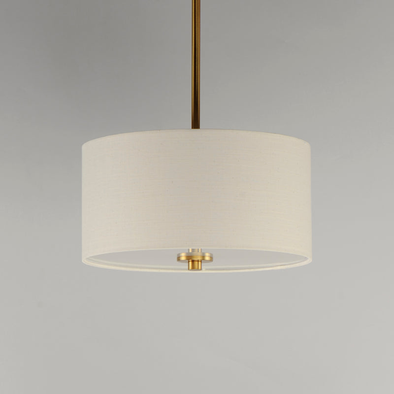 Bongo 2 Light Pendant/Semi Flush Mount Brass