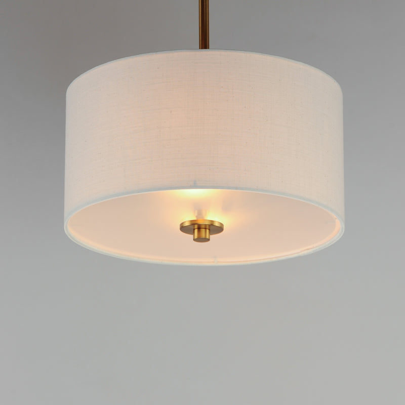 Bongo 2 Light Pendant/Semi Flush Mount Brass