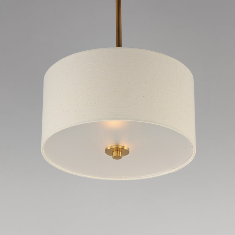 Bongo 2 Light Pendant/Semi Flush Mount Brass