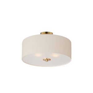 Bongo 3 Light Pendant/Semi Flush Mount Brass