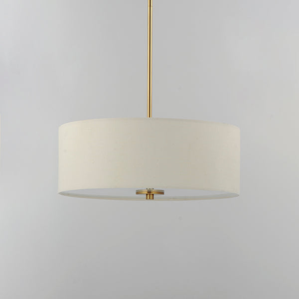 Bongo 3 Light Pendant/Semi Flush Mount Brass