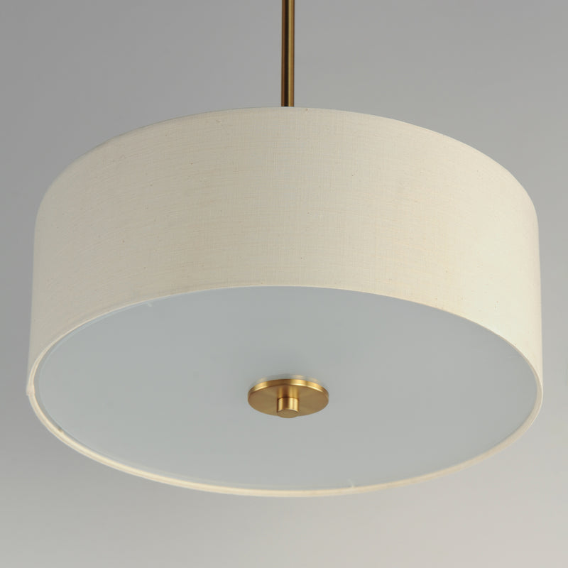 Bongo 3 Light Pendant/Semi Flush Mount Brass