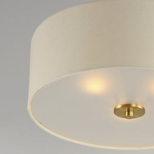 Bongo 3 Light Pendant/Semi Flush Mount Brass