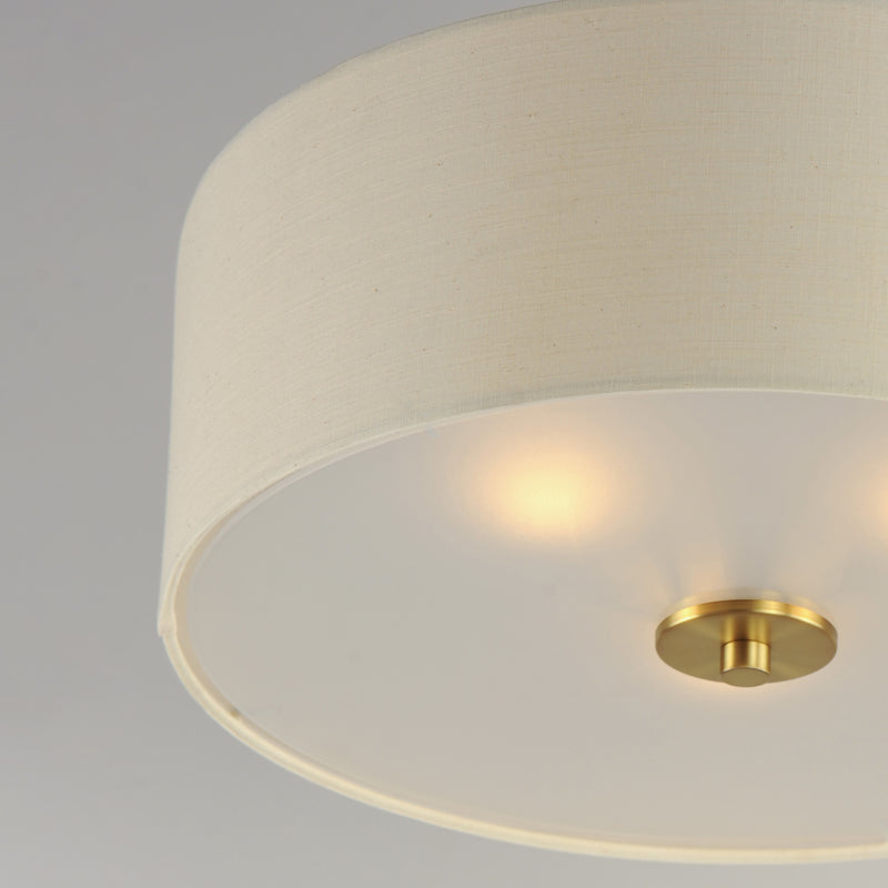 Bongo 3 Light Pendant/Semi Flush Mount Brass