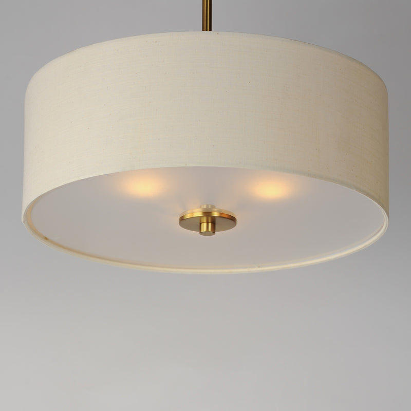 Bongo 3 Light Pendant/Semi Flush Mount Brass
