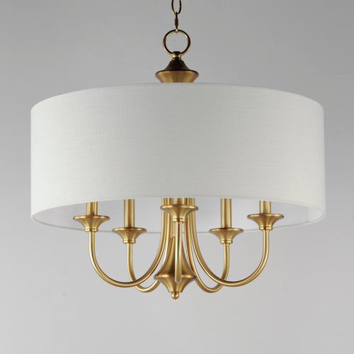 Bongo 5 Light Pendant Brass