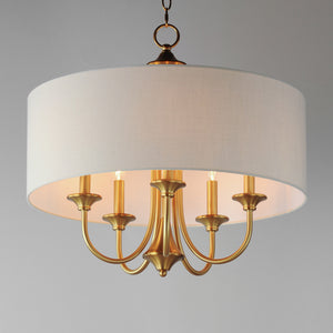 Bongo 5 Light Pendant Brass