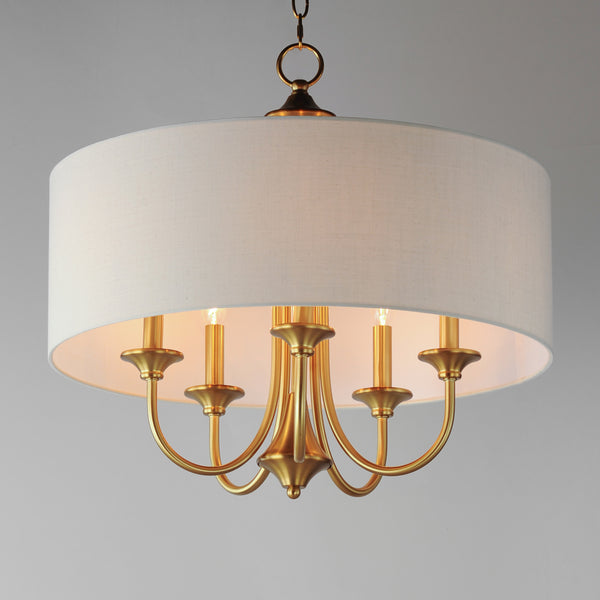 Bongo 5 Light Pendant Brass