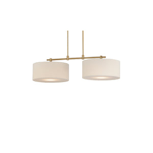 Bongo 2 Light Pendant Brass