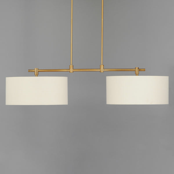 Bongo 2 Light Pendant Brass