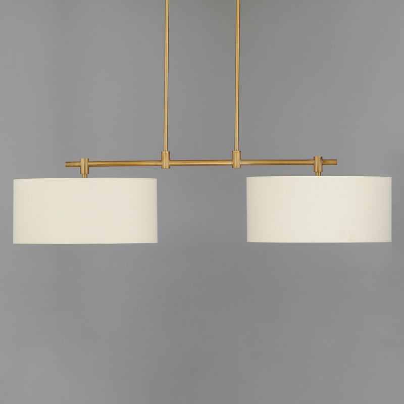 Bongo 2 Light Pendant Brass