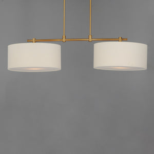 Bongo 2 Light Pendant Brass