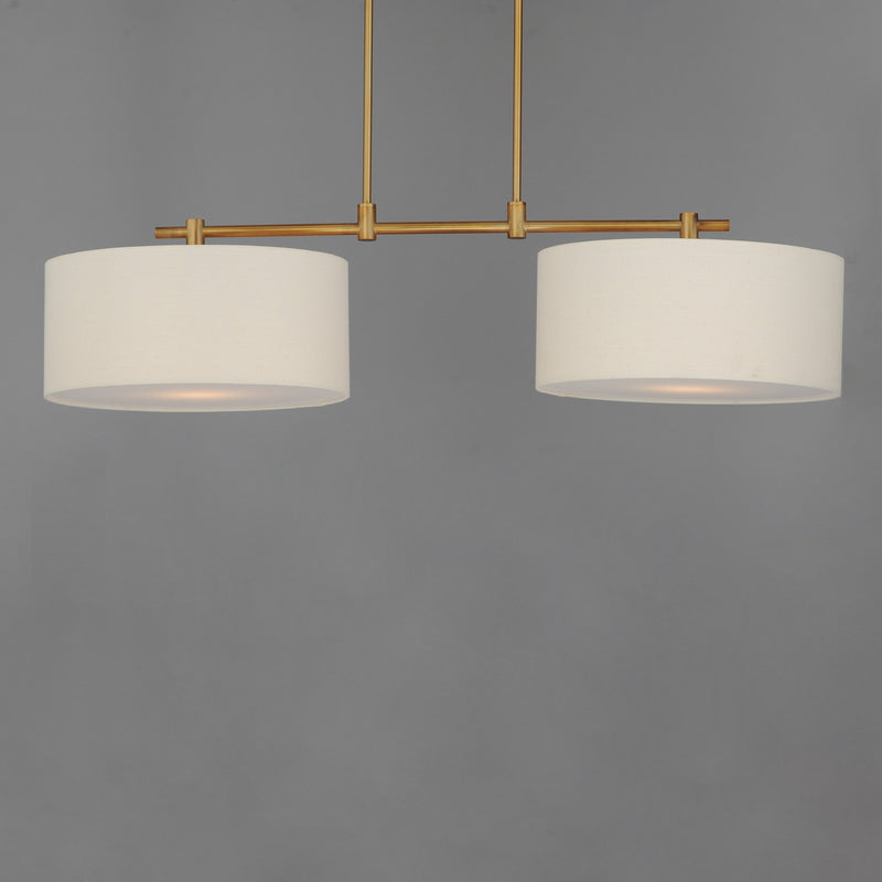 Bongo 2 Light Pendant Brass