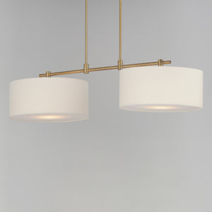 Bongo 2 Light Pendant Brass