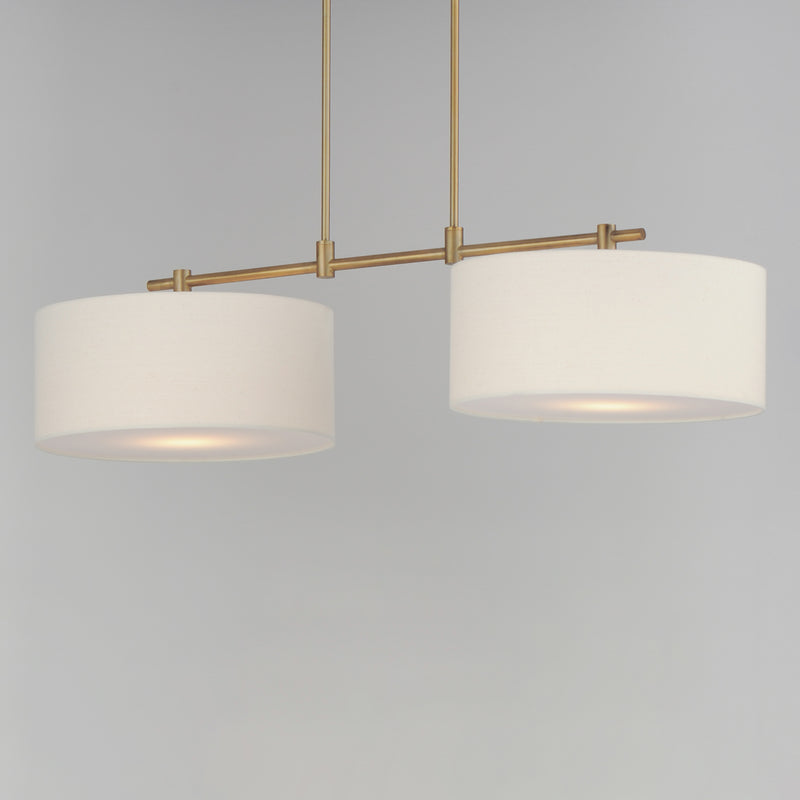 Bongo 2 Light Pendant Brass