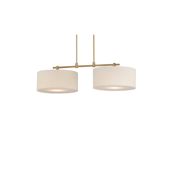Bongo 2 Light Pendant Brass