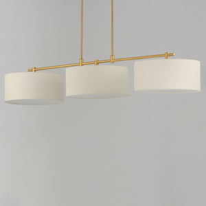 Bongo 3 Light Pendant Brass