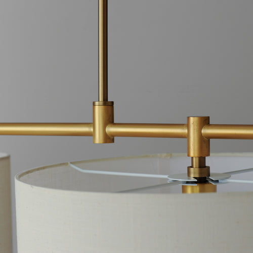 Bongo 3 Light Pendant Brass