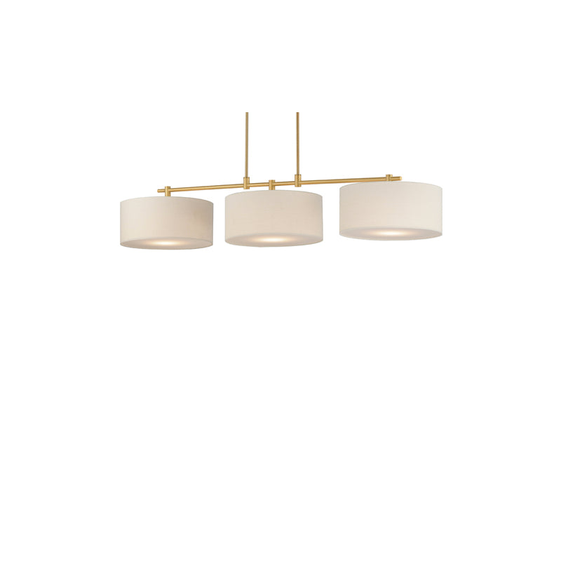 Bongo 3 Light Pendant Brass