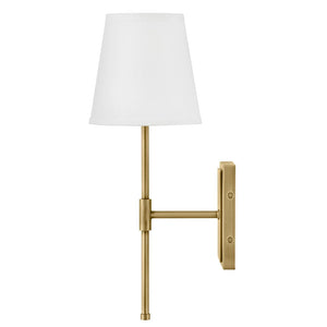 Beale Fabric Shade Sconce Brass