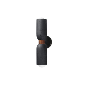 Pompeii 2 Light Wall Sconce Black