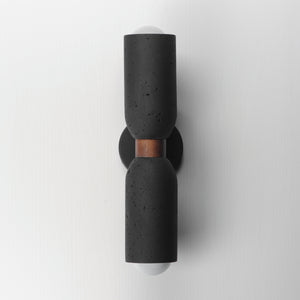 Pompeii 2 Light Wall Sconce Black