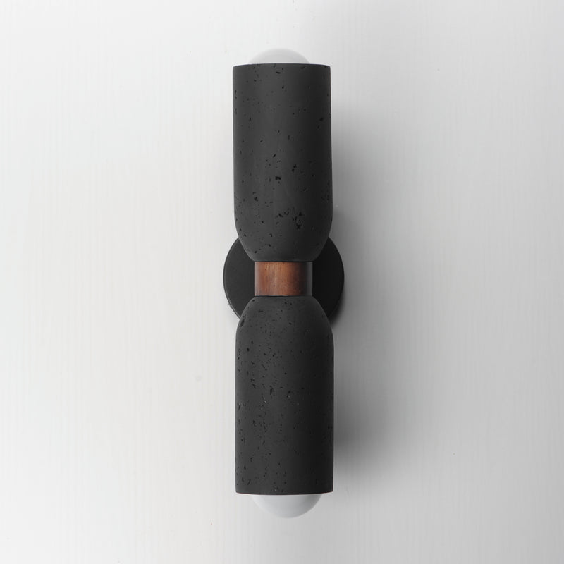 Pompeii 2 Light Wall Sconce Black