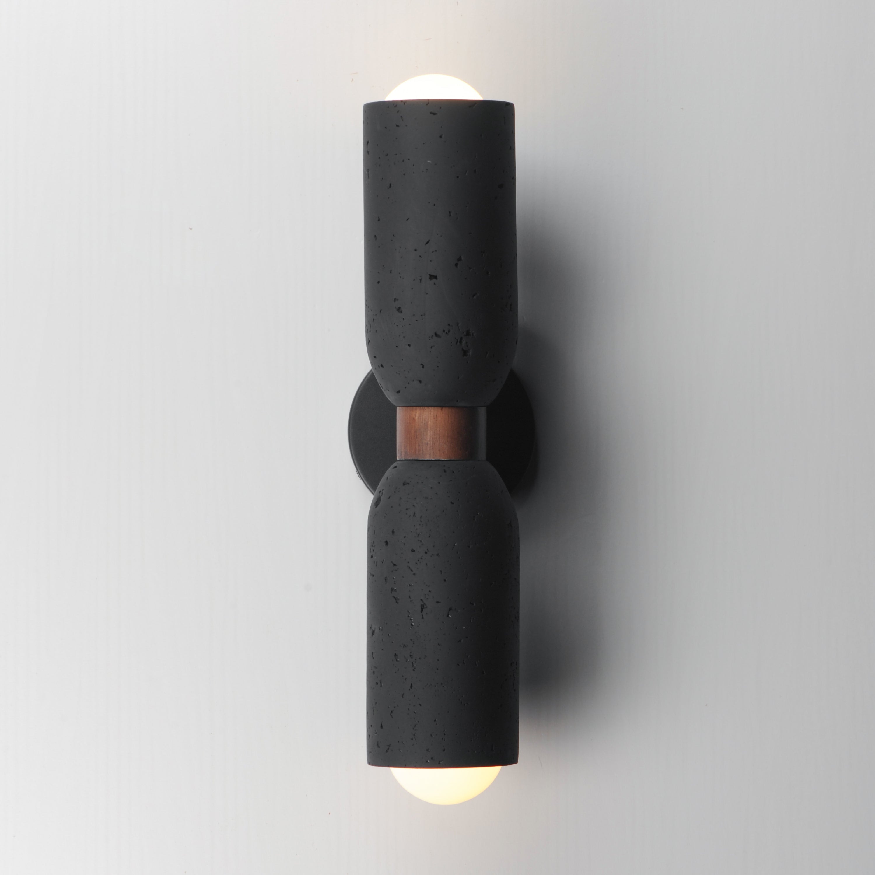 Pompeii 2 Light Wall Sconce Black