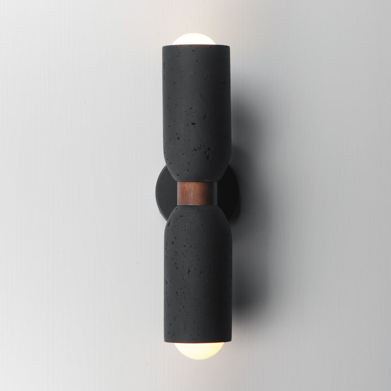 Pompeii 2 Light Wall Sconce Black