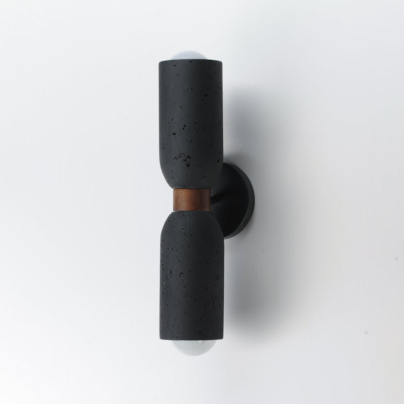Pompeii 2 Light Wall Sconce Black