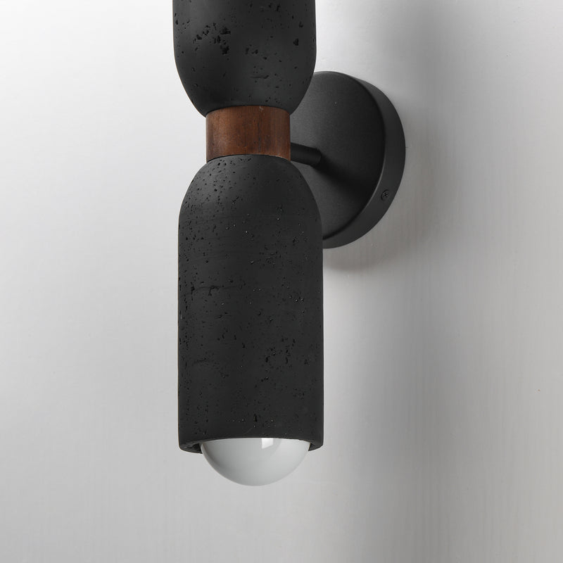 Pompeii 2 Light Wall Sconce Black