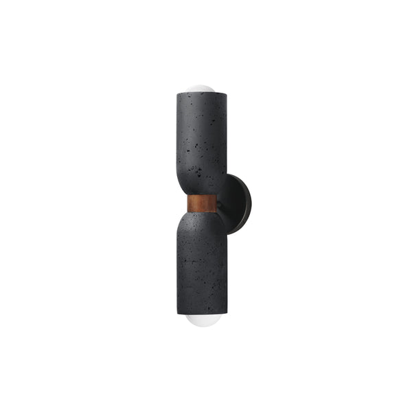 Pompeii 2 Light Wall Sconce Black