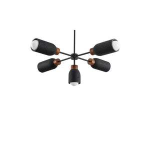 Pompeii 5 Light Pendant Black