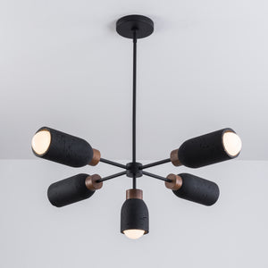 Pompeii 5 Light Pendant Black