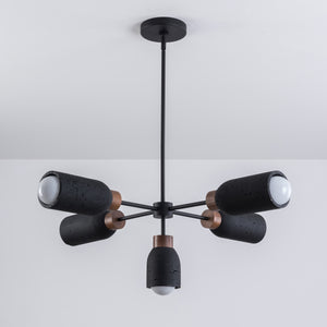 Pompeii 5 Light Pendant Black