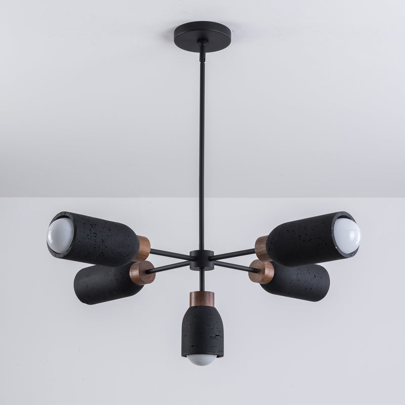 Pompeii 5 Light Pendant Black