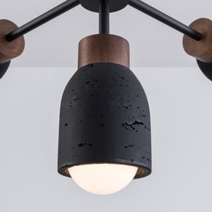 Pompeii 5 Light Pendant Black