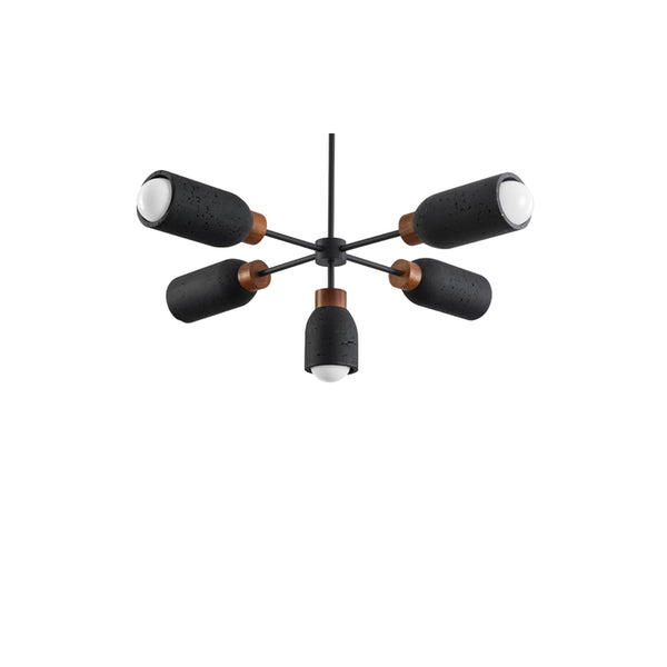 Pompeii 5 Light Pendant Black