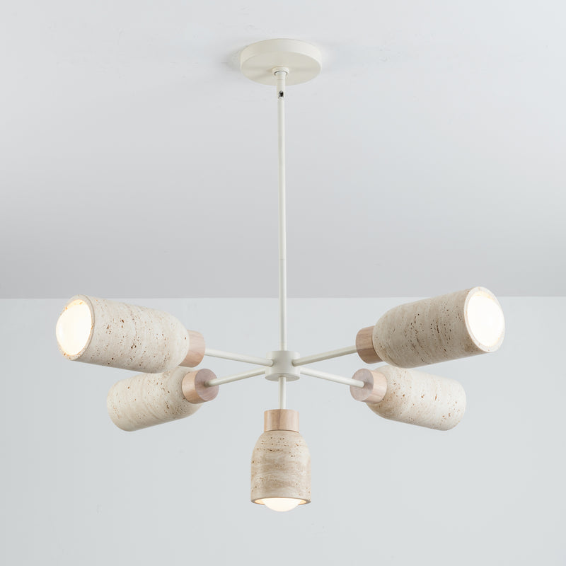 Pompeii 5 Light Pendant Oyster
