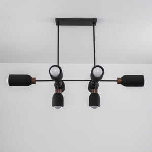 Pompeii 8 Light Pendant Black