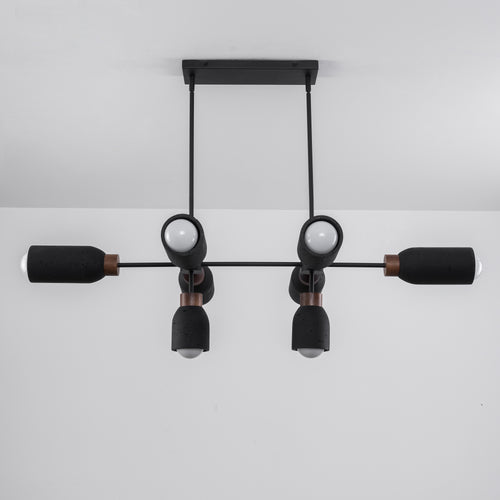 Pompeii 8 Light Pendant Black