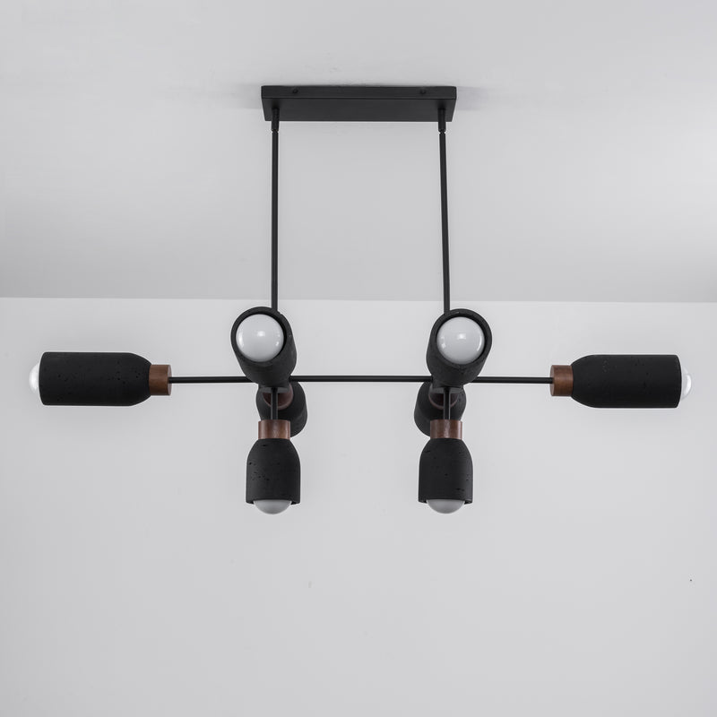 Pompeii 8 Light Pendant Black