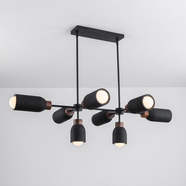 Pompeii 8 Light Pendant Black