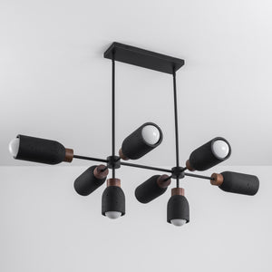 Pompeii 8 Light Pendant Black