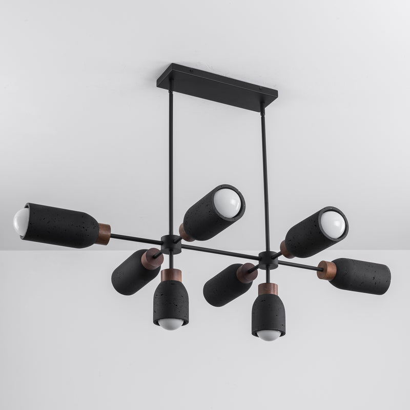 Pompeii 8 Light Pendant Black