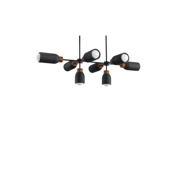Pompeii 8 Light Pendant Black