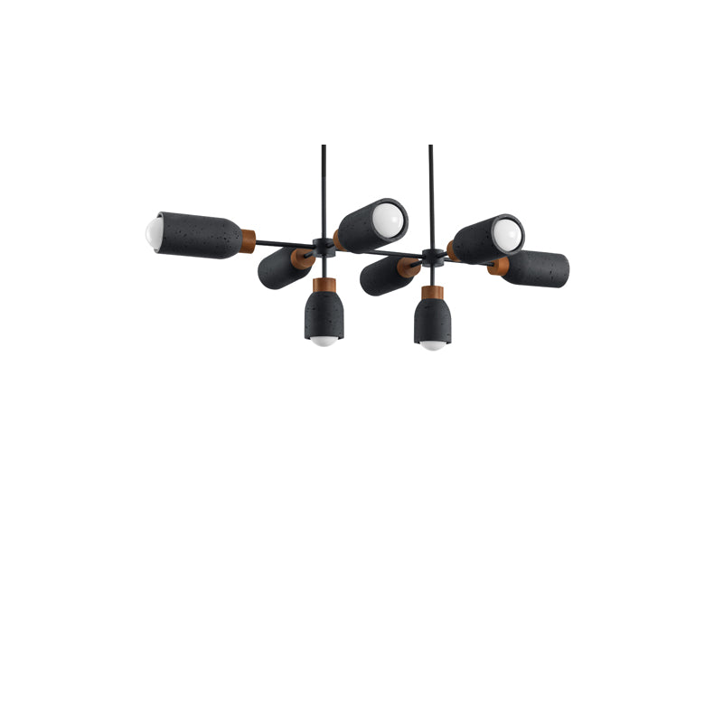 Pompeii 8 Light Pendant Black