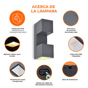 Arcadro Lámpara Pared Luz Cálida Dirigible