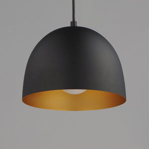 Tova Small Pendant Black/Gold