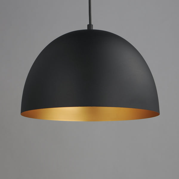 Tova Medium Pendant Black/Gold